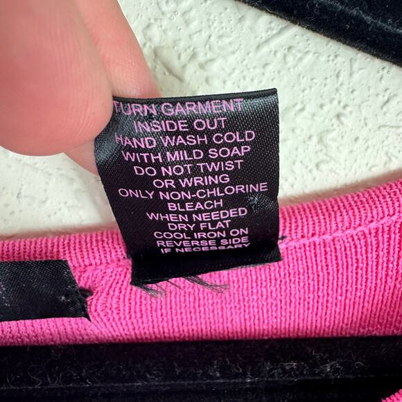 Knit de Knit Pink 3/4 Sleeve Tight Knit Lightweight Pullover Sweater Buttons M - Picture 5 of 5